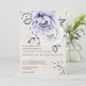 Bruiloft | Lila Rustische en paasmakerij Floral Kaart (Staand voorkant)