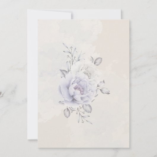 Bruiloft | Lila Rustische en paasmakerij Floral Kaart (Achterkant)