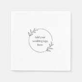 Bruiloft Logo Custom Cocktail Servet DIY Sjabloon (Voorkant)