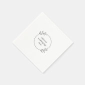 Bruiloft Logo Custom Cocktail Servet DIY Sjabloon (Hoek)