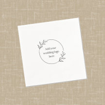 Bruiloft Logo Custom Cocktail Servet DIY Sjabloon