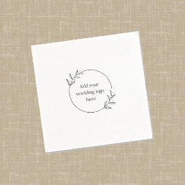 Bruiloft Logo Custom Cocktail Servet DIY Sjabloon