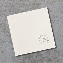 Bruiloft Logo Custom Cocktail Servet DIY Sjabloon