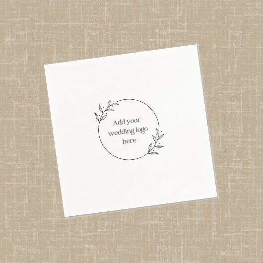 Bruiloft Logo Custom Cocktail Servet DIY Sjabloon