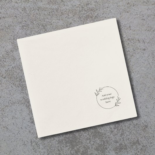 Bruiloft Logo Custom Cocktail Servet DIY Sjabloon