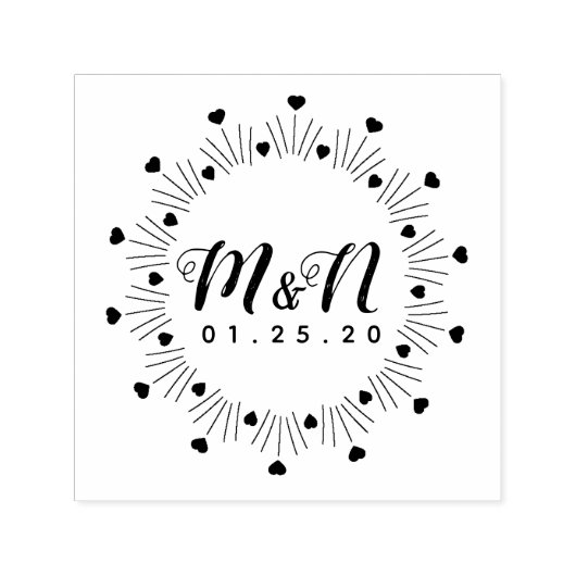 Bruiloft Logo minimalistische lijn kunst hand gete Zelfinktende Stempel (Design)