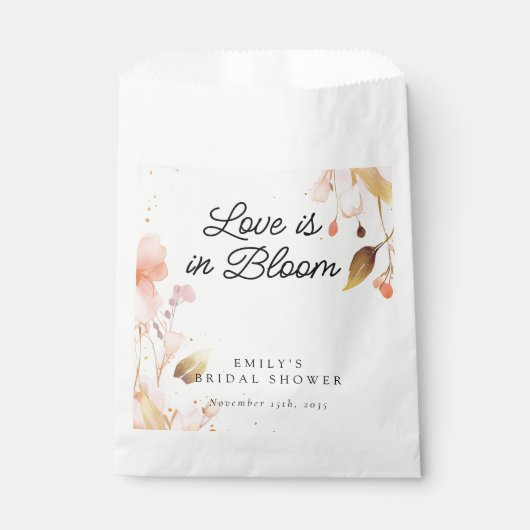 Bruiloft 'Love in Bloom' Bedankzakje (Voorkant)