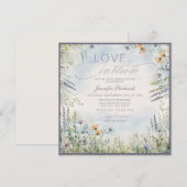 Bruiloft 'Love in Bloom' Kaart (Voorkant / Achterkant)