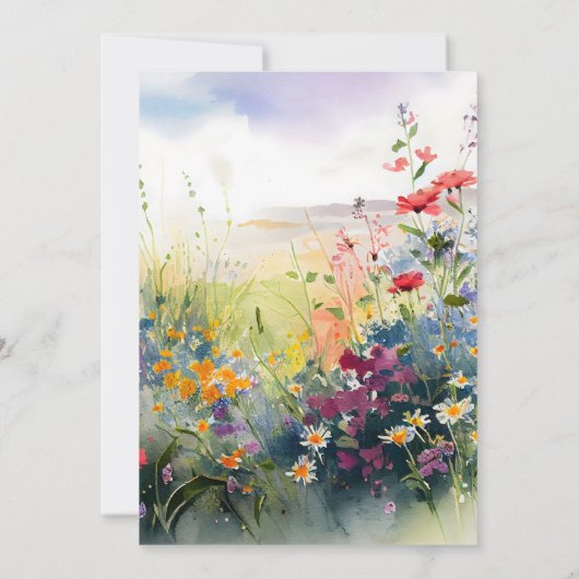 Bruiloft Love in Bloom Kaart (Achterkant)