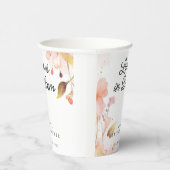 Bruiloft 'Love in Bloom' Papieren Bekers (Rechts)