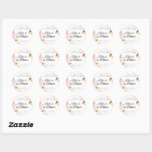 Bruiloft 'Love in Bloom' Ronde Sticker (Vel)