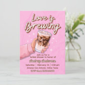 Bruiloft: Love is Brewing Kaart (Staand voorkant)