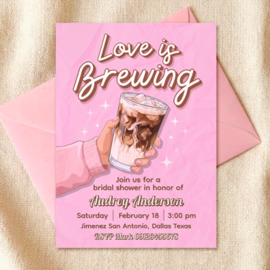 Bruiloft: Love is Brewing Kaart