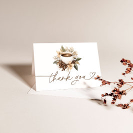 Bruiloft: Love Is Brewing Koffie Borrelcadeau  Bedankkaart