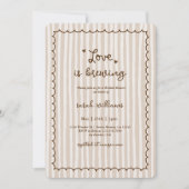 Bruiloft Love Is Brewing Uitnodiging (Voorkant)