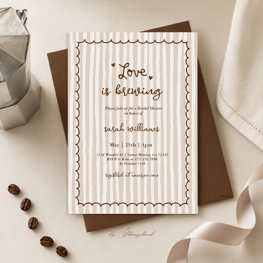 Bruiloft Love Is Brewing Uitnodiging