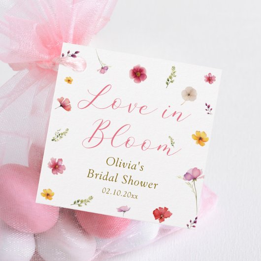 Bruiloft 'Love is in Bloom' Bedankjes Labels