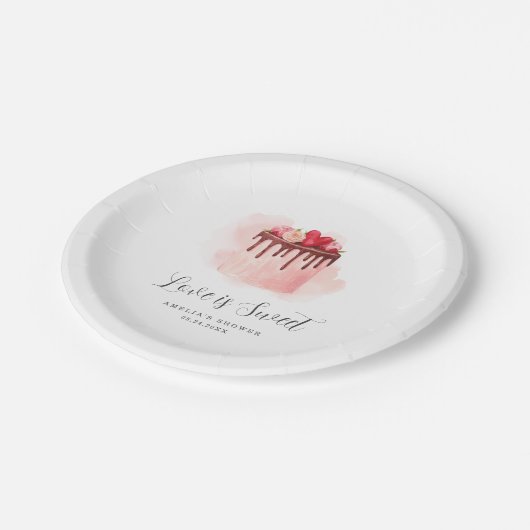 Bruiloft Love Is Sweet Uitnodiging Papieren Bordje (Gekanteld)