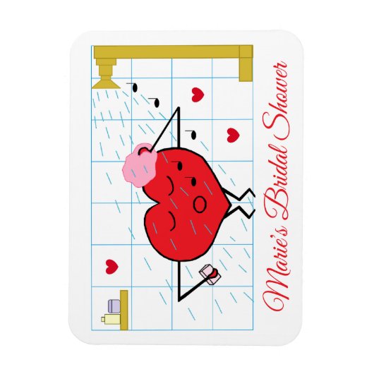Bruiloft Love Shower Magneet (Verticaal)