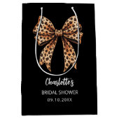 Bruiloft luipaardprint zwart Bruids douche Medium Cadeauzakje (Voorkant)