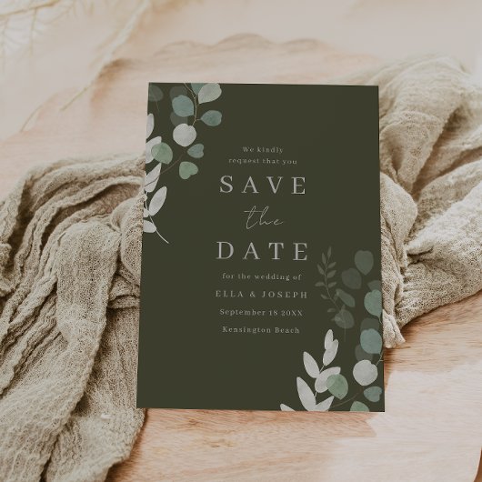 Bruiloft Luxe: Goddelijke Olijf Groen Bruiloft Save The Date