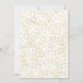 Bruiloft luxe wit en goud kaart (Achterkant)