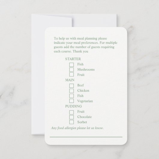 Bruiloft maaltijd keuze bloemengumtree antwoord ka (Achterkant)