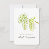 Bruiloft maaltijd keuze groene katjes antwoord kaa (Voorkant)