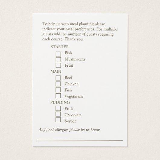 Bruiloft maaltijd keuze rode bordeaux bloemenkaart visitekaartje (Achterkant)