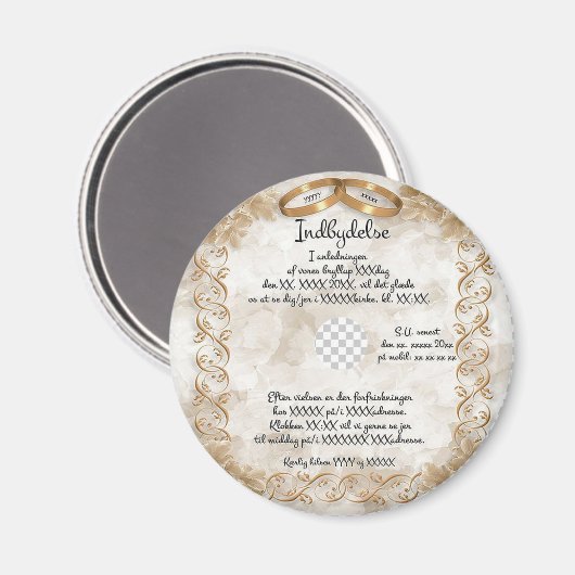 bruiloft magneet (Voorkant / Achterkant)