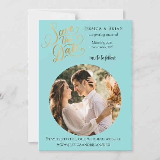Bruiloft Magnetische Custom Foto Opslaan van de Da Uitnodiging (Voorkant)