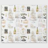 Bruiloft Magnolia Bruidsmeisje Cadeau Cadeaupapier (Vlak)