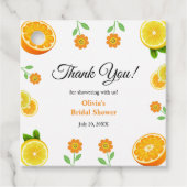 Bruiloft 'Main Squeeze Citrus Summer Lemon'  Bedankjes Labels (Voorkant)