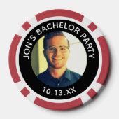 Bruiloft Man Foto Casino Poker Chips (Achterkant)