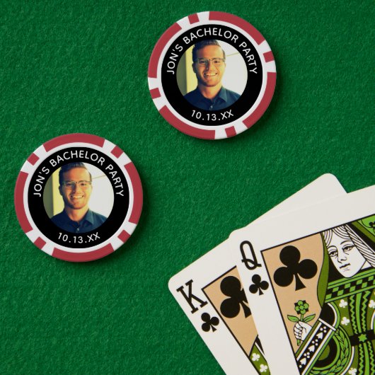 Bruiloft Man Foto Casino Poker Chips (Pokertafel (Dubbel))