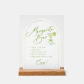 Bruiloft Margaritas Bar Instructies Acryl Bord (Voorkant)