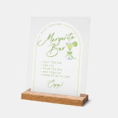 Bruiloft Margaritas Bar Instructies Acryl Bord (Hoek)