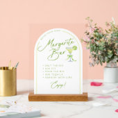 Bruiloft Margaritas Bar Instructies Acryl Bord (Huwelijk)