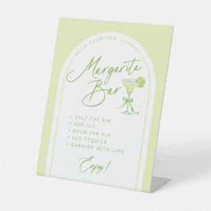 Bruiloft Margaritas Bar Instructies Reclamebord Met Voetstuk