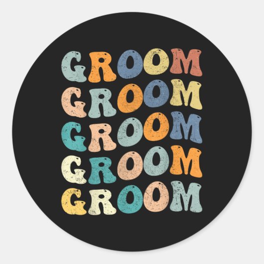 Bruiloft Matching Gifts Matching Getting Ready Bru Ronde Sticker (Voorkant)