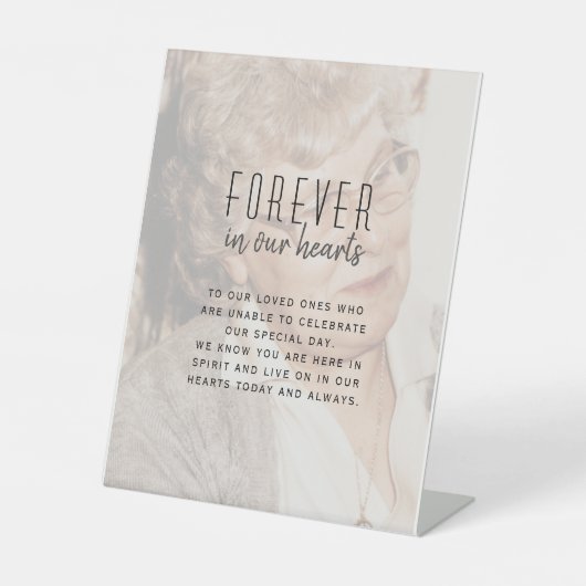 Bruiloft Memorial foto voetstuk teken Reclamebord Met Voetstuk (Voorkant)