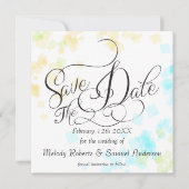 BRUILOFT - Meneer en mevrouw. | Pastel Beach Kleur Save The Date (Voorkant)
