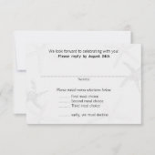 Bruiloft Menu Antwoordkaarten Neutrale Zeester Str (Voorkant)