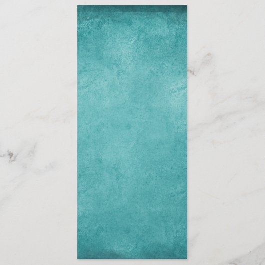 Bruiloft Menu Blauwgroen en gouden Kaarten (Achterkant)