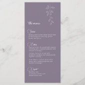 Bruiloft Menu Botanisch & Violet (Voorkant)