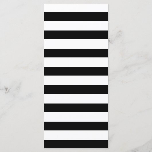 Bruiloft Menu Elegante Kalligrafie Zwart-wit (Achterkant)