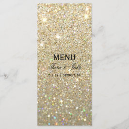 Bruiloft Menu - Gouden Glit Fab