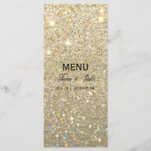 Bruiloft Menu - Gouden Glit Fab (Voorkant)