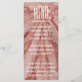 Bruiloft Menu Kaart Mooi In Pinks en Lavendel