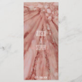 Bruiloft Menu Kaart Mooi In Pinks en Lavendel (Achterkant)